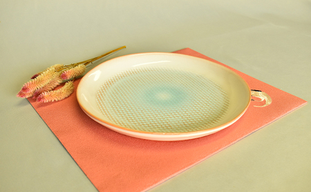 萩焼 スカイブルー大皿｜HG000632