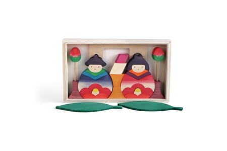 ひな祭り 椿びな もうせん用フェルト付・台座用葉2枚付 ひな人形 ひな飾り｜HG000792