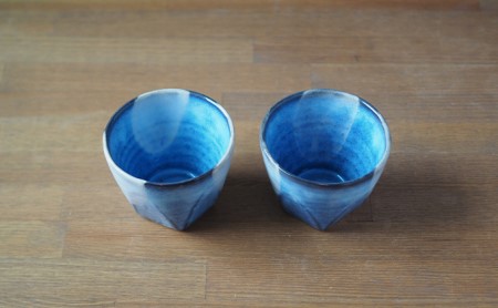 ペアロックカップ（青萩釉） | 山口県萩市 | ふるさと納税サイト「ふる