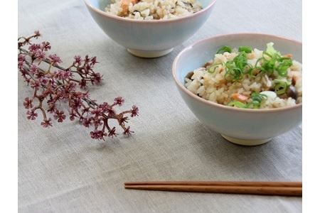 萩焼 ミントお茶碗ペア