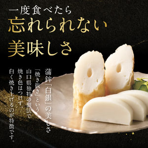 創業大正八年 白銀本舗 詰め合わせ「白銀3本入り」 株式会社杉本利兵衛本店 山口県 防府市 A-A26 かまぼこ 蒲鉾 焼き抜き 練り物 白身魚 老舗 山口名産 特産品 贈り物 おつまみ