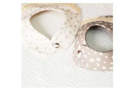 フリンジがおしゃれなバンダナスタイ【ダルメシアン柄】グレー ／ ベビー 赤ちゃん 用品 グッズ 山口県 No.196-02