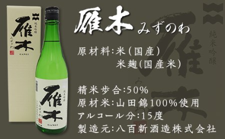 ３蔵飲み比べ＜純米吟醸＞(720ml×3本)【雁木/五橋/金冠黒松】FAM'S