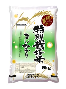 (1024)米　精米　白米　特別栽培米　穂垂米　「コシヒカリ」　5kg　【令和5年産】