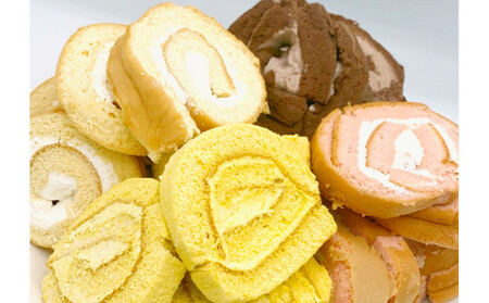 【訳あり】ロールケーキ切れ端 1kg(バニラ、チョコ、いちご、かぼちゃ、にんじん)冷凍