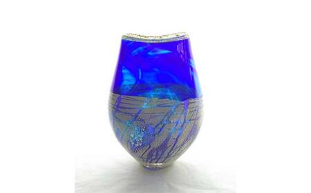 作家者綺麗な吹きガラス花瓶花器