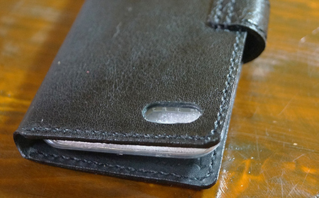 本革 iPhone case ヌメ革 ブラック 本革 iPhone case ヌメ革 ブラック