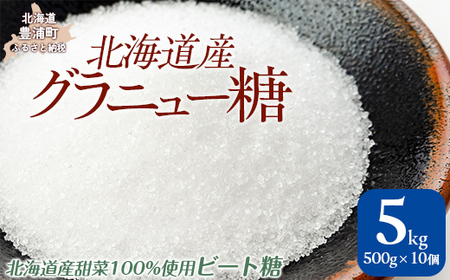 北海道産グラニュー糖 5kg（500g×10個）【ふるさと納税 人気 おすすめ ランキング 砂糖 グラニュー  甘い 北海道 豊浦町 送料無料】TYUAJ001