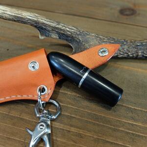 レザー口紅＆印鑑ケース（イエロー）