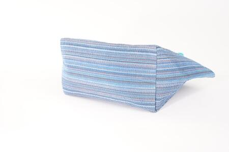 【カラー:マゼンダ×紺格子】カラフル阿波しじら織トート(小)