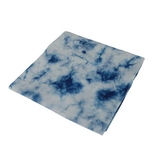 本藍染コットン100％ハンカチ ムラクモ染め　【ホワイト系】