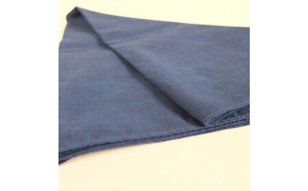 【三輪車】本藍染コットン100％濃紺大判ハンカチ