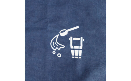 【打ち水】本藍染コットン100%濃紺大判ハンカチ