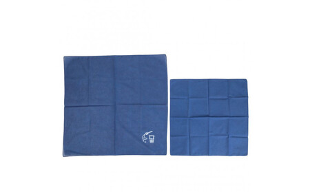 【打ち水】本藍染コットン100%濃紺大判ハンカチ