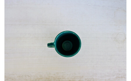 【one day the sea is　(緑)】マグカップ