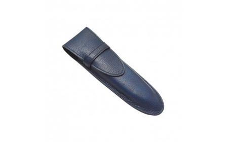 本革 藍染め ペンケース