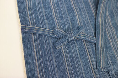 阿波しじら織 甚平【柄No.75、サイズL】と巾着(大)セット