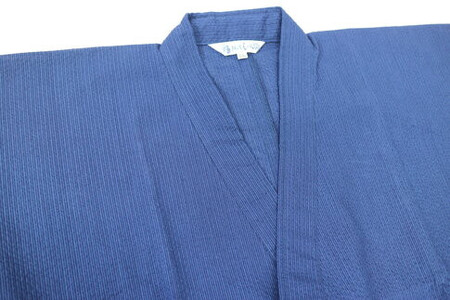 阿波しじら織 甚平【柄No.93、サイズL】と巾着（大）セット