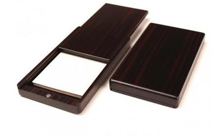 【数量限定!希少木材】木の名刺入れ(黒檀)