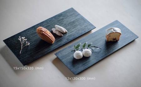 TSUKI-JIRIWOODPLATEフラット藍染S ｜トレー プレート お皿 皿 食器 インテリア