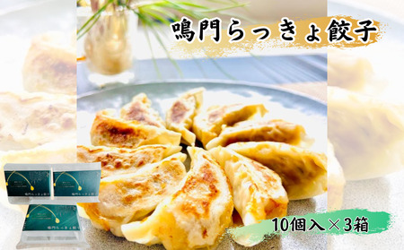鳴門らっきょ餃子（10個入箱）×3箱セット　鳴門　らっきょう　鳴門らっきょ　惣菜　冷凍　餃子　