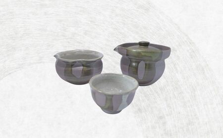 大谷焼 茶器セット　鳴門　陶器　食器　急須　湯呑み　湯冷まし　