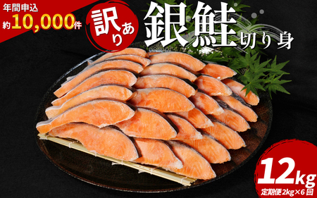 訳あり 銀鮭 定期便 2kg × 6回 計12kg 鮭
