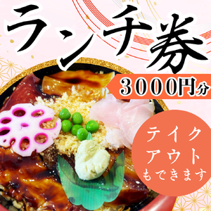 ランチ券 3000円分 みどり旅館 テイクアウトOK 四国 徳島 小松島 お食事券 食事券 ランチ 