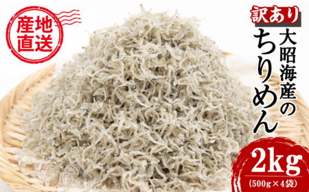 ちりめん 訳あり 2kg (500g × 4袋) 国産 ちりめん