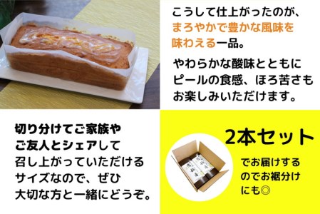 パウンドケーキ 2本 セット 国産 徳島県 スイーツ 洋菓子 柑橘 ギフト ※配送指定不可 