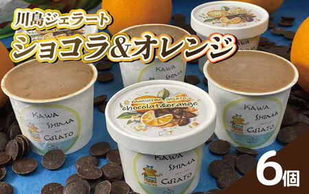 ジェラート ショコラ & オレンジ 6個 川島ジェラート