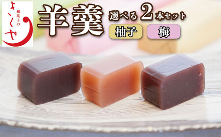 和菓子 羊羹 2本 セット （ 柚子羊羹 梅羊羹 ） ようかん