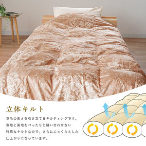 夏用 掛け布団 ピンク シングル ロング カナダマザーグース95% 0.3kg入り 羽毛肌掛け布団