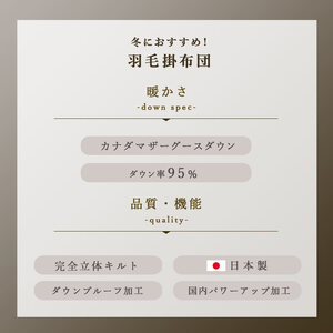 掛け布団 ブルー カナダマザーグース95% 1.7kg入り 羽毛掛け布団 キングロング