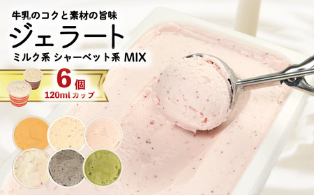 ジェラート 詰め合わせ 120ml 6個 アイス ジェラート