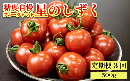 定期便 3回 フルーツトマト 500g 星のしずく 【 トマト 】