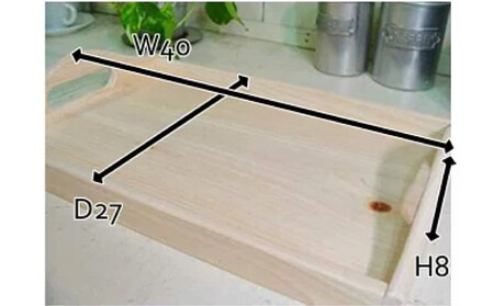 トレイ スクエア型 お盆 おしゃれ 無塗装白木 浅型 カントリー 木製 ひのき ハンドメイド