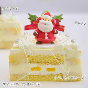 クリスマスケーキ 4～6名様用 ホワイトツリー 生クリーム ケーキ ギフト 贈答 プレゼント 冷凍 送料無料 徳島県 阿波市 クリスマス ケーキ クリスマス ケーキ クリスマス