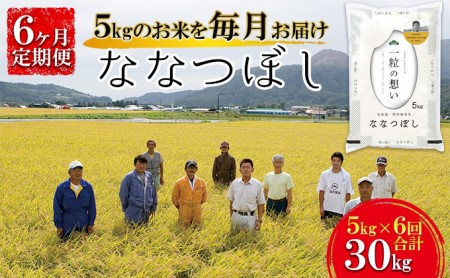 【令和4年産米】北海道壮瞥産 ななつぼし 計30kg(5kg×6ヵ月定期配送)
