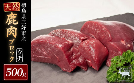 鹿肉モモブロック 500g ウチ ジビエ 国産【鹿肉】