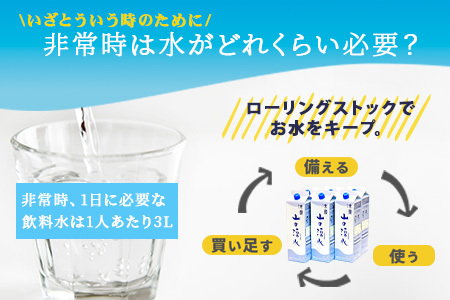 【定期便12回】《5年保存水》山の湧水(天然ミネラルウォーター)1.8L×6本×12回 計72本【徳島県 那賀町 国産 天然水 天然 みず 水 ミネラルウォーター わき水 湧き水 1800ml 飲料水 備蓄 備蓄水 非常用 防災 災害 支援 紙パック 長期保存 防災グッズ 災害対策】KM-9