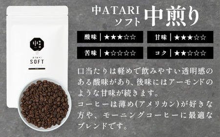 珈琲屋 中-ATARI- オススメ3種のブレンド 各100g×3袋【豆タイプ】【徳島県 那賀町 自家焙煎 コーヒー 珈琲 ブレンド コーヒー豆 珈琲豆 豆 スペシャリティコーヒー レギュラーコーヒー 中煎り 中深煎り 深煎り 飲み比べ 詰め合わせ ギフト プレゼント お取り寄せ】CO-01