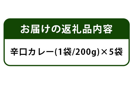 ご当地カレー カントリーロードのカレー【辛口5袋】カレー カレーライス  濃厚カレー スパイスカレー 美味しいカレー うまいカレー 癖になるカレー おススメカレー お試しカレー 辛口カレー カレー5袋 自宅用カレー 家庭用カレー プレゼントカレー ギフトカレー 贈物カレー