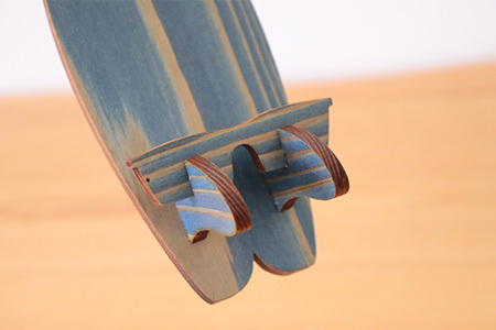 木頭杉のスマホスタンド（Surfboard 藍染） NW-20-3