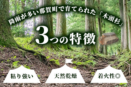 森と川の町【那賀町】で育まれた 木頭杉の薪（6～10kg）NW-16 薪 キャンプ薪 杉の薪 徳島の薪 那賀の薪 木頭の薪