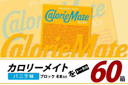 【大塚製薬】カロリーメイトブロック 4本入り60箱 ≪バニラ味≫［徳島 那賀 カロリーメイト バニラ ビタミン ミネラル たんぱく質 脂質 糖質 5大栄養素 バランス栄養食 栄養補給 仕事 勉強 スポーツ 防災 災害 地震 非常食 常備食 備蓄 受験 受験応援 新生活 大塚製薬］【MS-3-5】