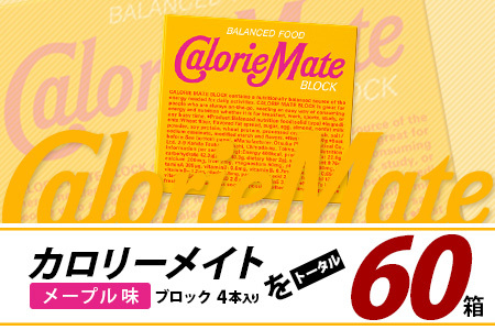 【大塚製薬】カロリーメイトブロック 4本入り60箱 ≪メープル味≫［徳島 那賀 カロリーメイト メープル ビタミン ミネラル たんぱく質 脂質 糖質 5大栄養素 バランス栄養食 栄養補給 仕事 勉強 スポーツ 防災 災害 地震 非常食 常備食 備蓄 受験 受験応援 新生活 大塚製薬］【MS-3-4】