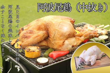 阿波尾鶏丸鶏中抜き1羽