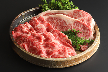 白老牛ステーキ・すき焼きセット(竹)