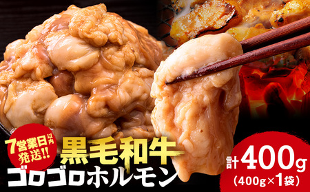 白老産黒毛和牛 味噌焼肉用MIXホルモン 400g 7日営業日以内発送 CK009